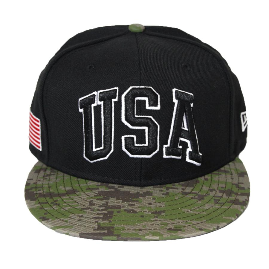 NEW ERA（ニューエラ） NEWERA Digital Camo USA ブラック × ブラック