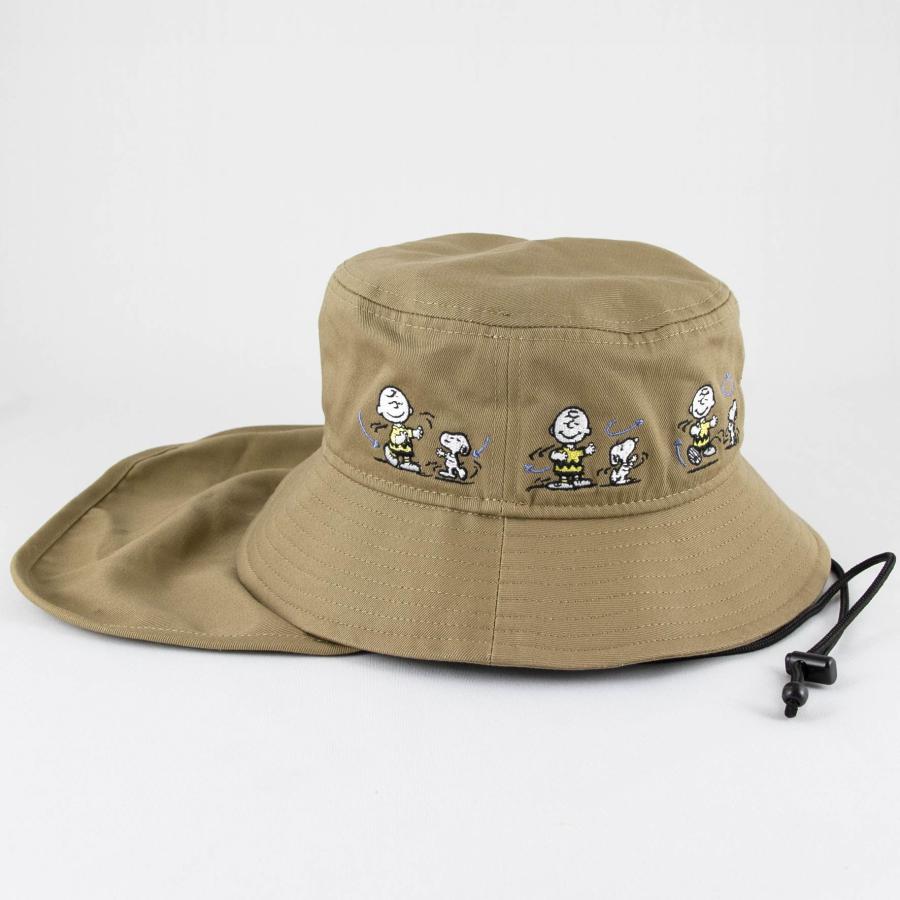 KIDS 子供用 ニューエラ NEWERA 帽子 Kid's アドベンチャーライト サンシェード PEANUTS ピーナッツ スヌーピー チャーリー・ブラウン ブリティッシュカーキ｜kappacraft｜03