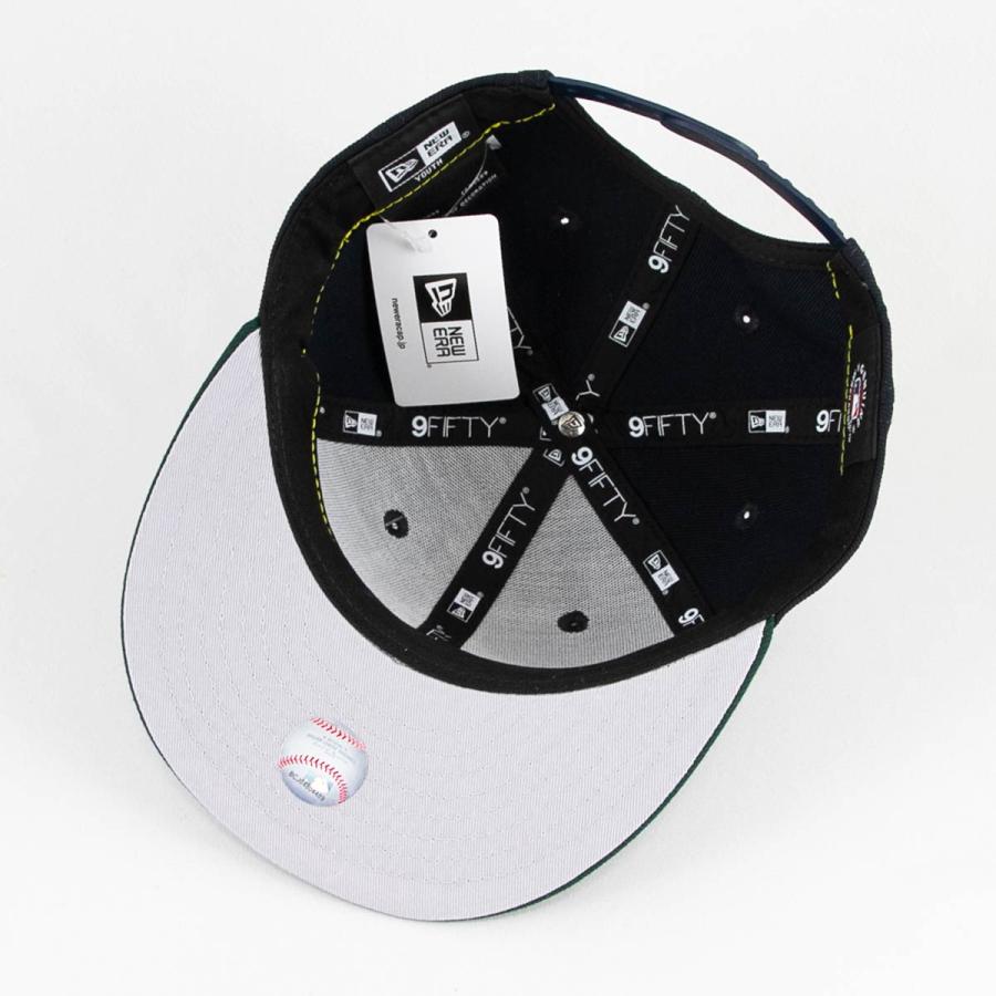 【KIDS 子供用】ニューエラ 帽子 Youth 9FIFTY Powered by GORO NAKATSUGAWA（min-nano）ニューヨーク・ヤンキース ネイビー ダークグリーンバイザー｜kappacraft｜05