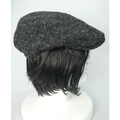 【秋冬の帽子】　男女兼用　MIXニットのハンチング（グレイ）｜karabanashop｜02