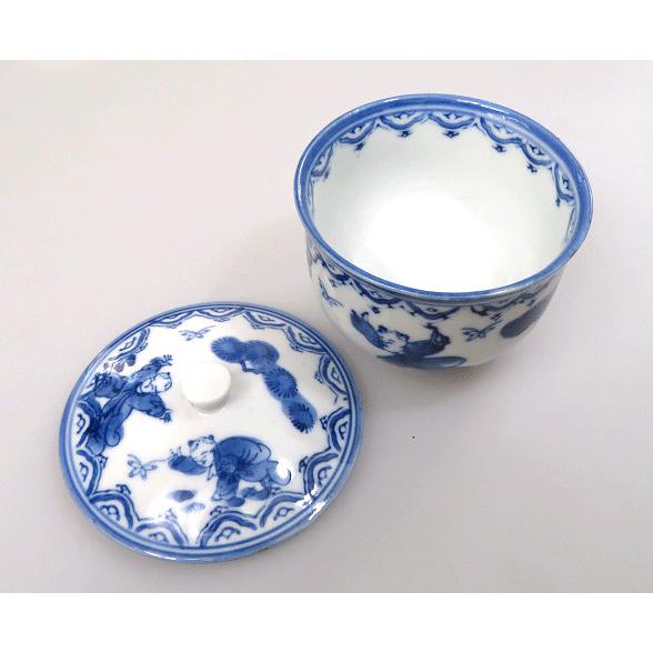 有田焼手描き模様 客用蓋つき煎茶碗2個セット 唐子 : 唐花庵 - 通販