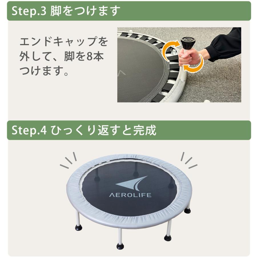 AEROLIFE（エアロライフ） トランポリン 102cm 8本脚 適応体重120kg DR
