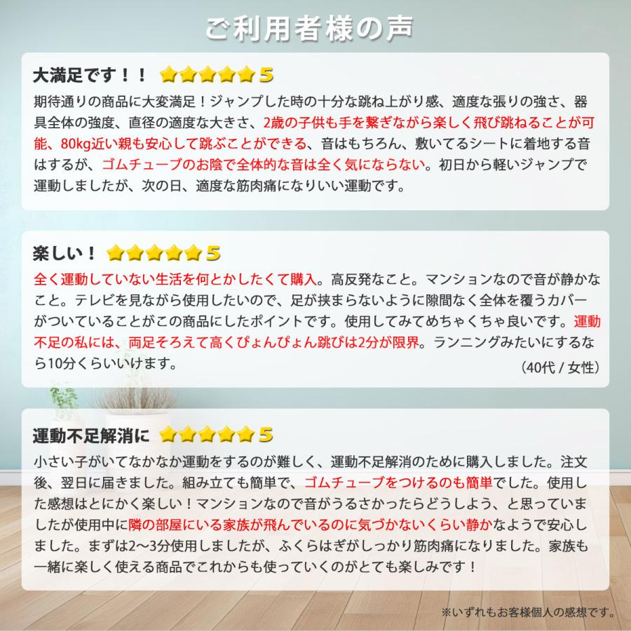 トランポリン dr-6800 家庭用 子供 大人 エアロライフ ゴムチューブ 室内 静音 安全 有酸素運動 ホームジャンピングプレミアム | AEROLIFE | 01