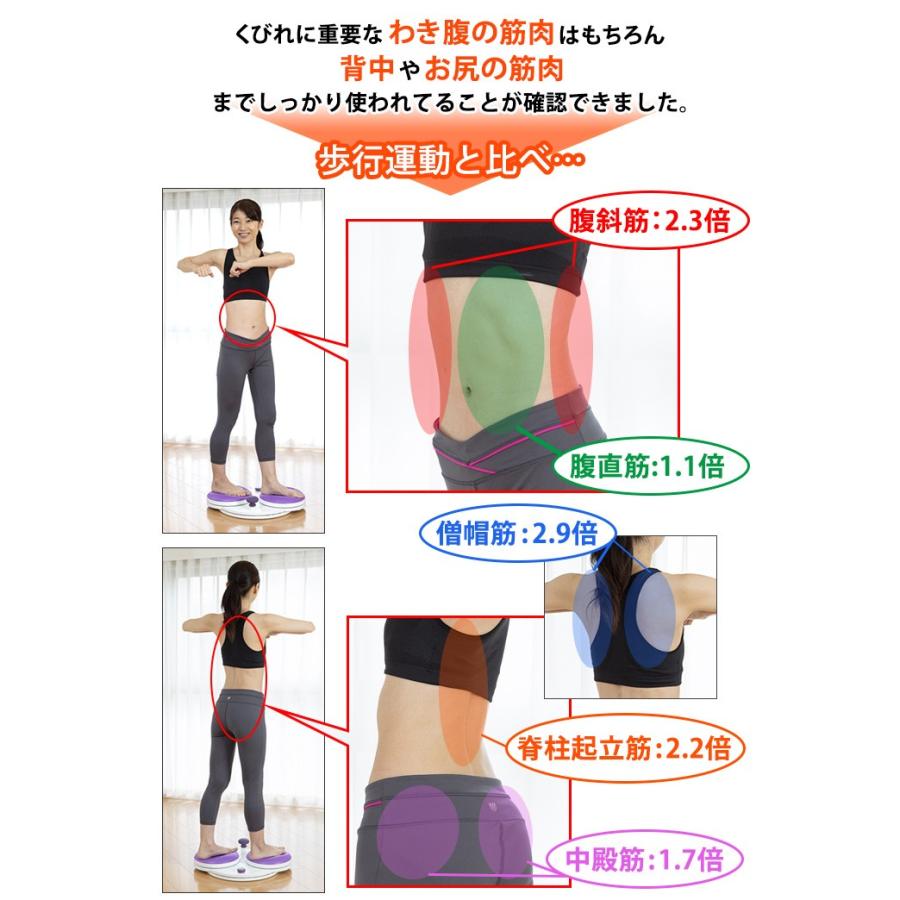 お腹 引き締め エアロライフ フラコアディスク くびれ ツイスト ダイエット 器具 下腹 腹筋 背中 お尻 下半身 痩せ 引き締め 室内運動｜karada-club｜08