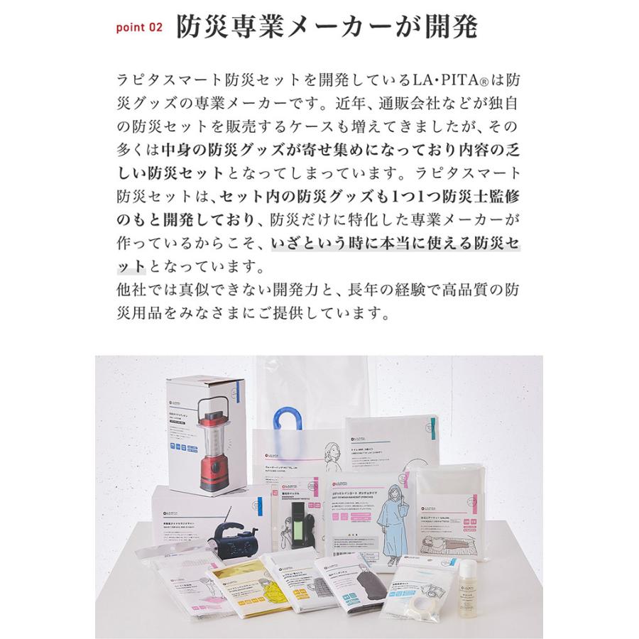 LA・PITA 防災セット ラピタ 防災リュック 防災グッズ 避難グッズ 防寒