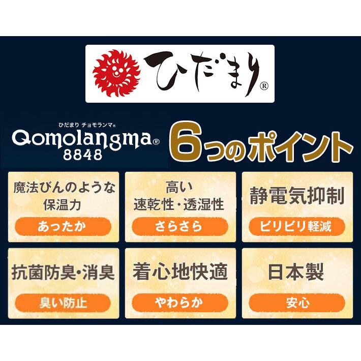 ひだまり チョモランマ 防寒肌着 紳士 丸首シャツ ヒートテック 紳士用