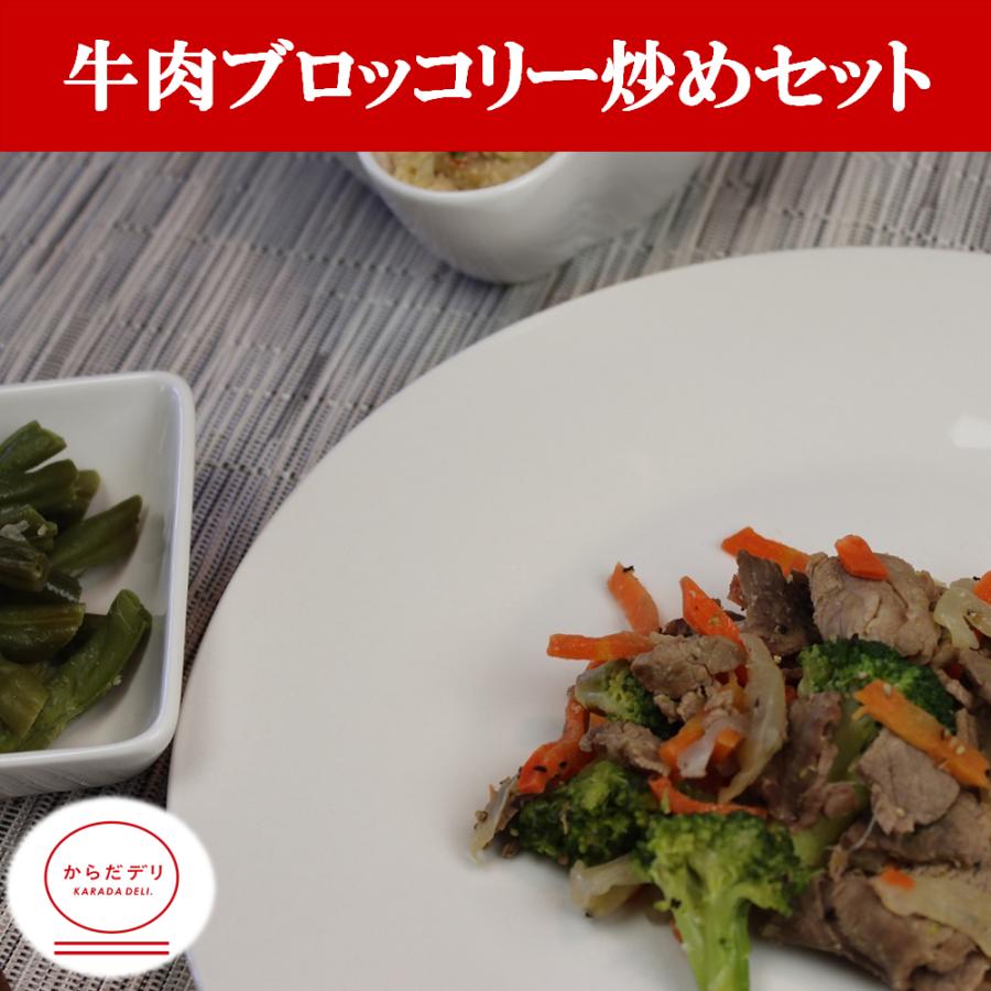 からだデリ 味の富士山 牛肉ブロッコリー炒めセット（B-16）冷凍弁当 健康弁当 宅配 おかず 惣菜弁当 おべんとう