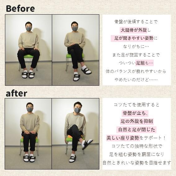 骨盤先生のコツたて 姿勢サポート 猫背 骨盤 クッション 座布団