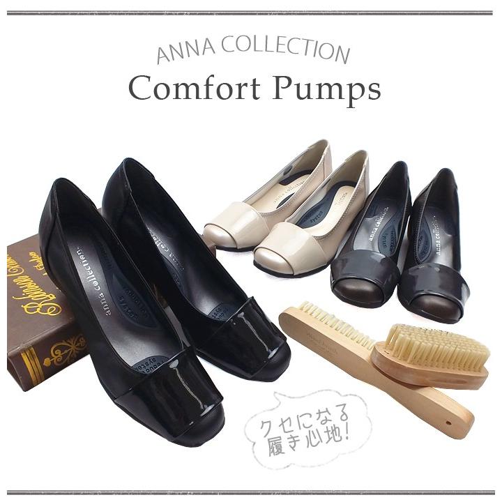 ANNA COLLECTION アンナコレクション パンプス コンフォート エナメル