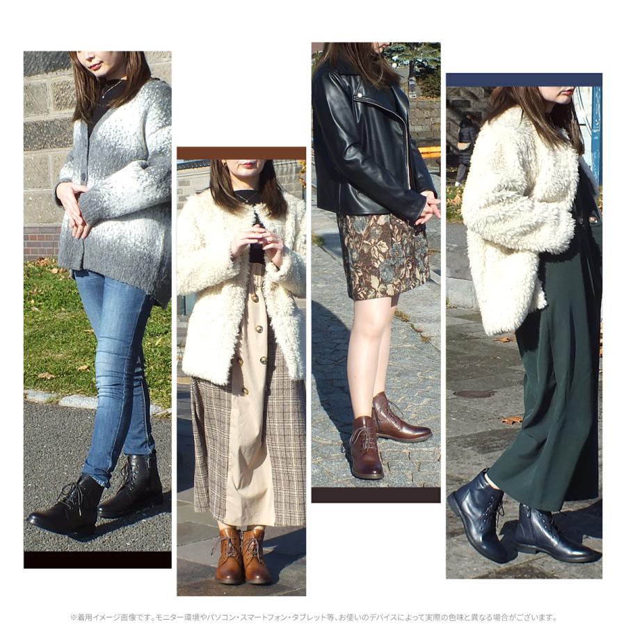 レースアップブーツ 本革 ショートブーツ アンクルブーツ サイド