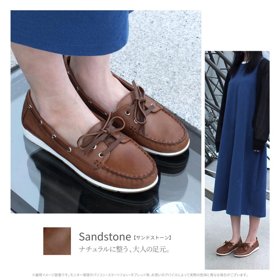 ブラウンレザーモカシンデッキシューズ モカシン デッキシューズ 本革 レザー コンフォート 軽量 高屈曲 天然