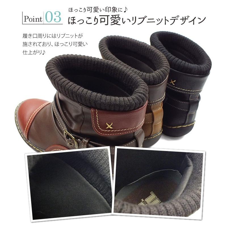 Wilson Lee SPORTS ウィルソンリースポーツ ショートブーツ カジュアル 蓄熱保温 抗菌防臭 防水 リブニット ベルトデザイン 3E 幅広設計 屈曲 防滑 レディース