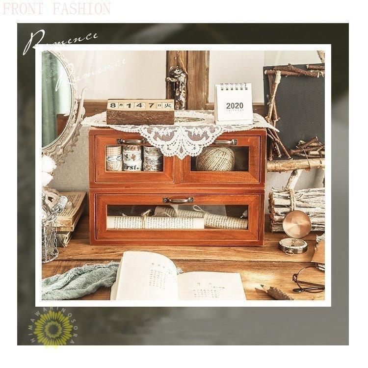 ミニチェスト 8ドロワー　小物収納　アンティーク　ネイビー 楽天市場】木製 卓上 小物入れ 引き出し ミニチェスト