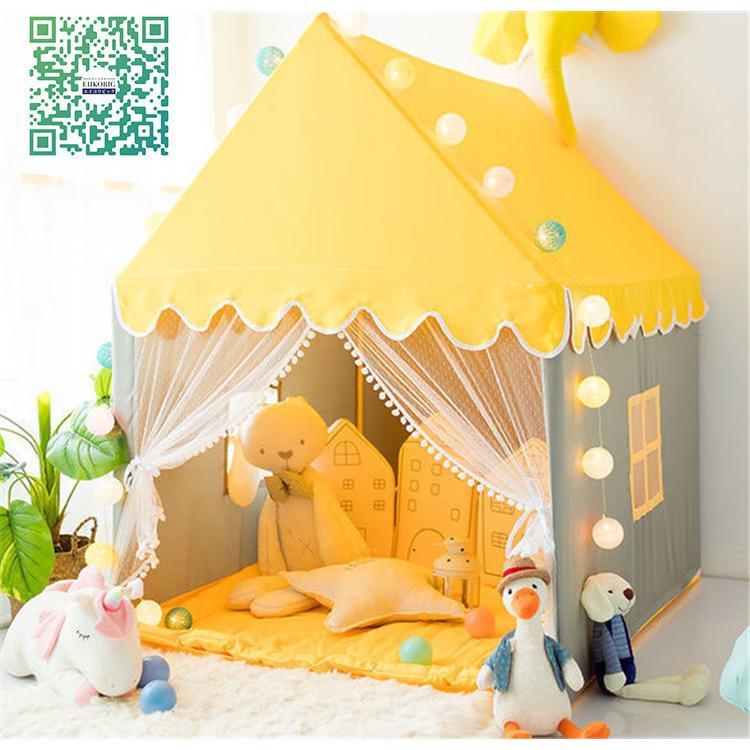 キッズテントハウス 子供用プレイテント 室内屋内 ベビー 幼児 おもちゃ入れ おままごと 秘密基地 隠れ家 子供部屋 ギフト_9