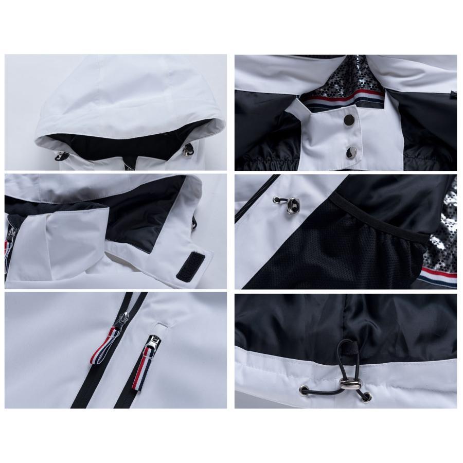 スキーウェア レディース 上下セット スノーボードウェア フード付き