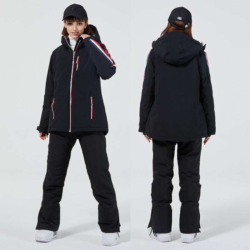 スキーウェア レディース 上下セット スノーボードウェア フード付き