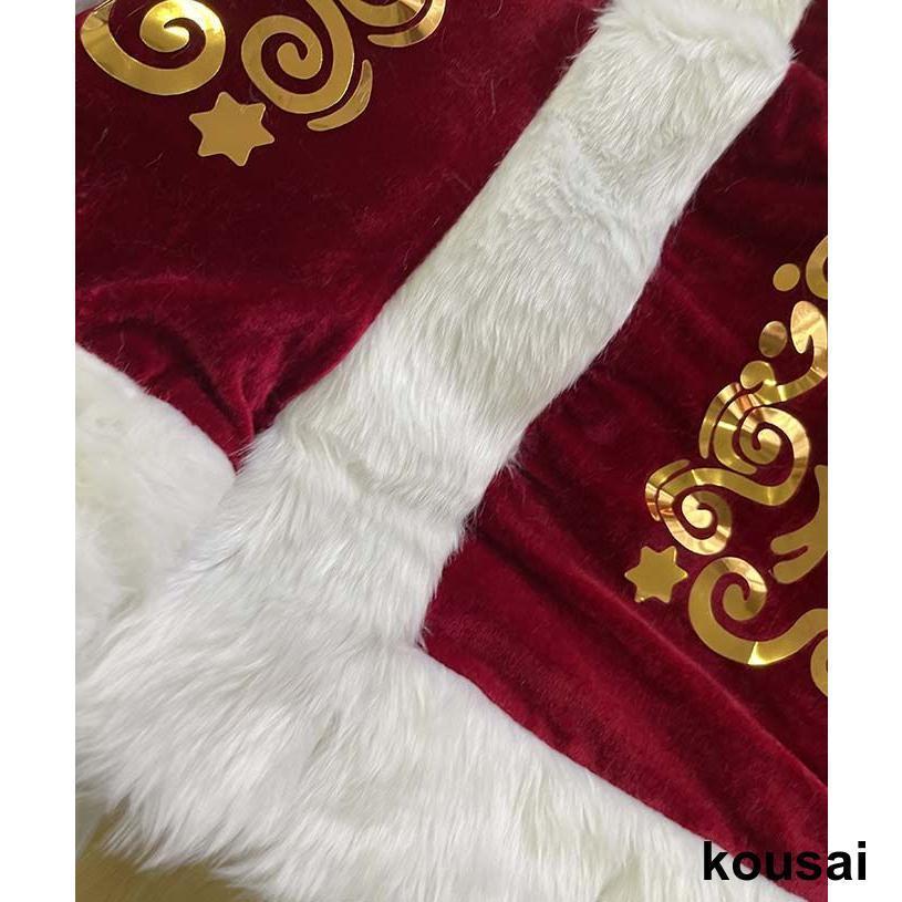 サンタクロース メンズ クリスマス レディース コスプレ 大きいサイズ 9点上下セット 選べるタイプ クリスマスソックス パーティー サンタ衣装｜karaful-st｜09