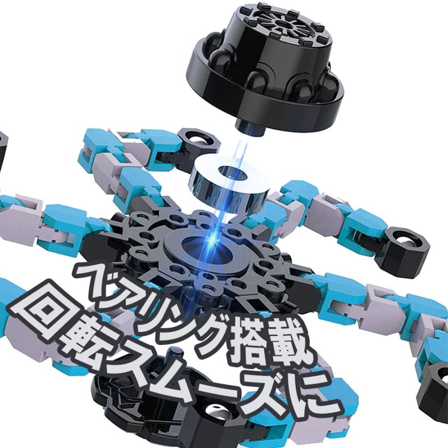 ハンドスピナー 変形 ロボット おもちゃ 無限 フィジェットスピナー