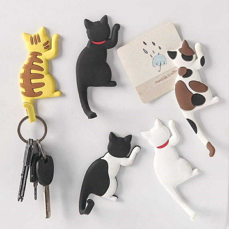 フック マグネット 磁石 ネコ しっぽ 7匹セット 猫 cat ねこ 3Dデザイン 飾り インテリア プレゼント ギフト｜karafura｜09