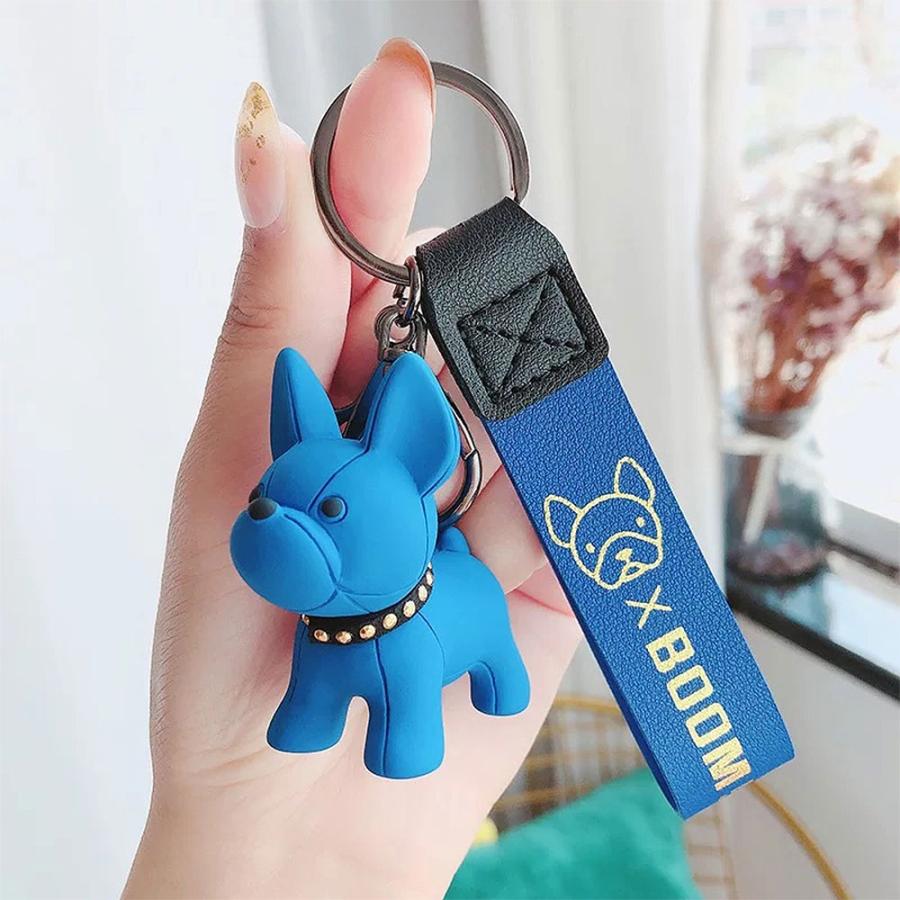 低価格化 キーホルダー フレンチ ブルドッグ 犬 キーリング ブラック 黒 韓国 ブラック 黒 バッグチャーム キーホルダー 犬 韓国 いぬ
