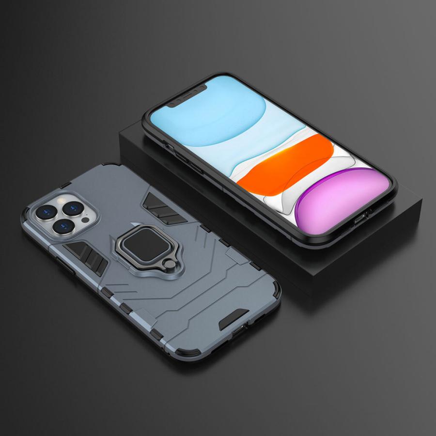 iPhone 12Pro max ケース スマホケース リング付き (ブラック/レッド/ブルー） レンズ保護 リングキックスタンド｜karafura｜10