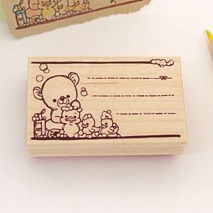 消しゴムはんこ ラバースタンプ 消しゴムスタンプ はな16 アヒルとくまのコメント枠 縦35 5mm 横62mm 0011f 4065 手帳 スケジュール帳 からふる屋 G1ss Hana0011f 印鑑のからふる屋 通販 Yahoo ショッピング
