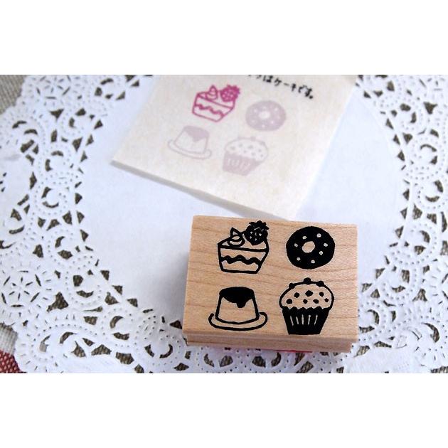 消しゴムはんこ ラバースタンプ 消しゴムスタンプ はんこどり スイーツ