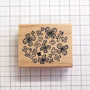 消しゴムはんこ ラバースタンプ 消しゴムスタンプ はんこどり お花畑