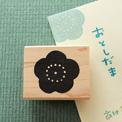消しゴムはんこ ラバースタンプ 消しゴムスタンプ はんこどり 梅の花
