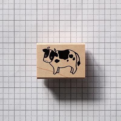 消しゴムはんこ ラバースタンプ 消しゴムスタンプ 和田真由子 うし 縦