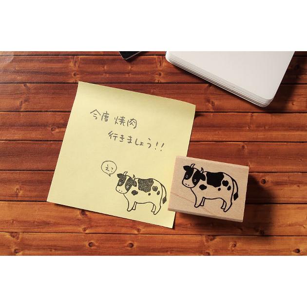 消しゴムはんこ ラバースタンプ 消しゴムスタンプ 和田真由子 うし 縦