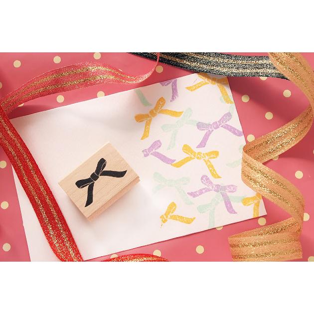 消しゴムはんこ ラバースタンプ 消しゴムスタンプ 和田真由子 リボン