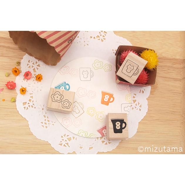 消しゴムはんこ ラバースタンプ 消しゴムスタンプ mizutama カフェ