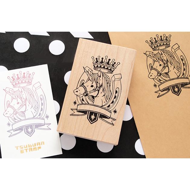 消しゴムはんこ ラバースタンプ 消しゴムスタンプ つぶあん ユニコーン