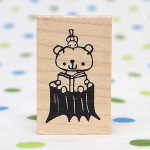 消しゴムはんこ ラバースタンプ 消しゴムスタンプ tugumi 本読みくま