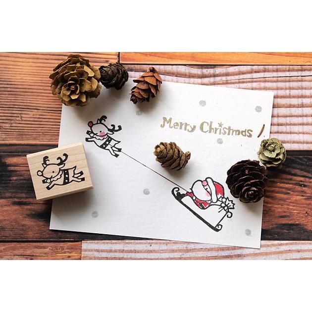 消しゴムはんこ ラバースタンプ 消しゴムスタンプ tugumi トナカイ 縦