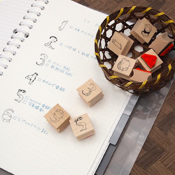 消しゴムはんこ ラバースタンプ 和田真由子 ねこ数字 全9種類 からふる