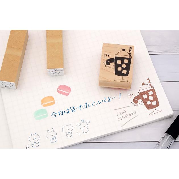 消しゴムはんこ ラバースタンプ 消しゴムスタンプ mizutama アイス