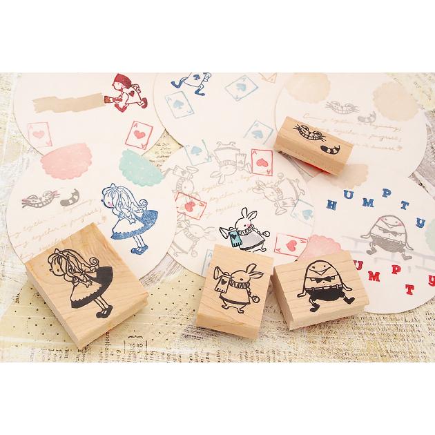 消しゴムはんこ ラバースタンプ 消しゴムスタンプ tugumi 不思議の国の