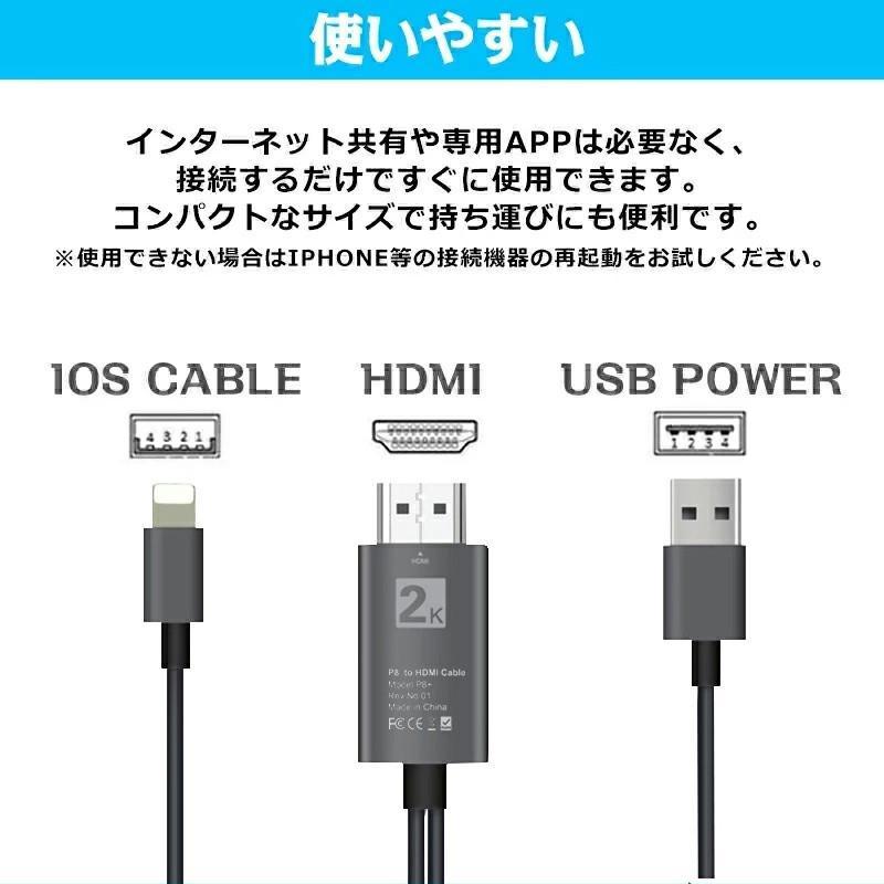 HDMI ケーブル iphone テレビ 接続 ケーブル スマホ HDMI iPhone スマホの画面をテレビに映す avアダプタ アダプタ 高解像度 ゲーム｜karakarashopping2｜15
