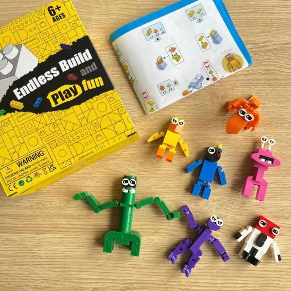 特価商品 ブロック レゴ互換 ゲーム ウィキ ブルー ファットマン Roblox game おもちゃ rainbowfriends レインボーフレンズ 誕生日 プレゼント 7体セット｜karakarashopping｜02