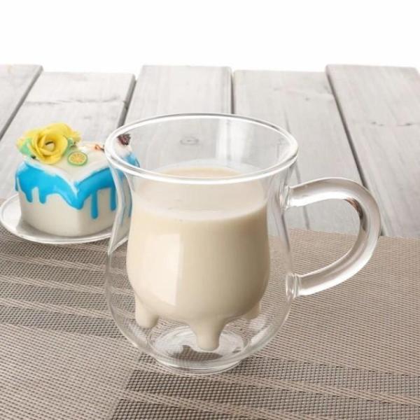 朝食家庭用　ミルクグラス　ダブルウォール 耐熱グラス　　子供用カップ 300ml 2個セット｜karakarashopping｜04