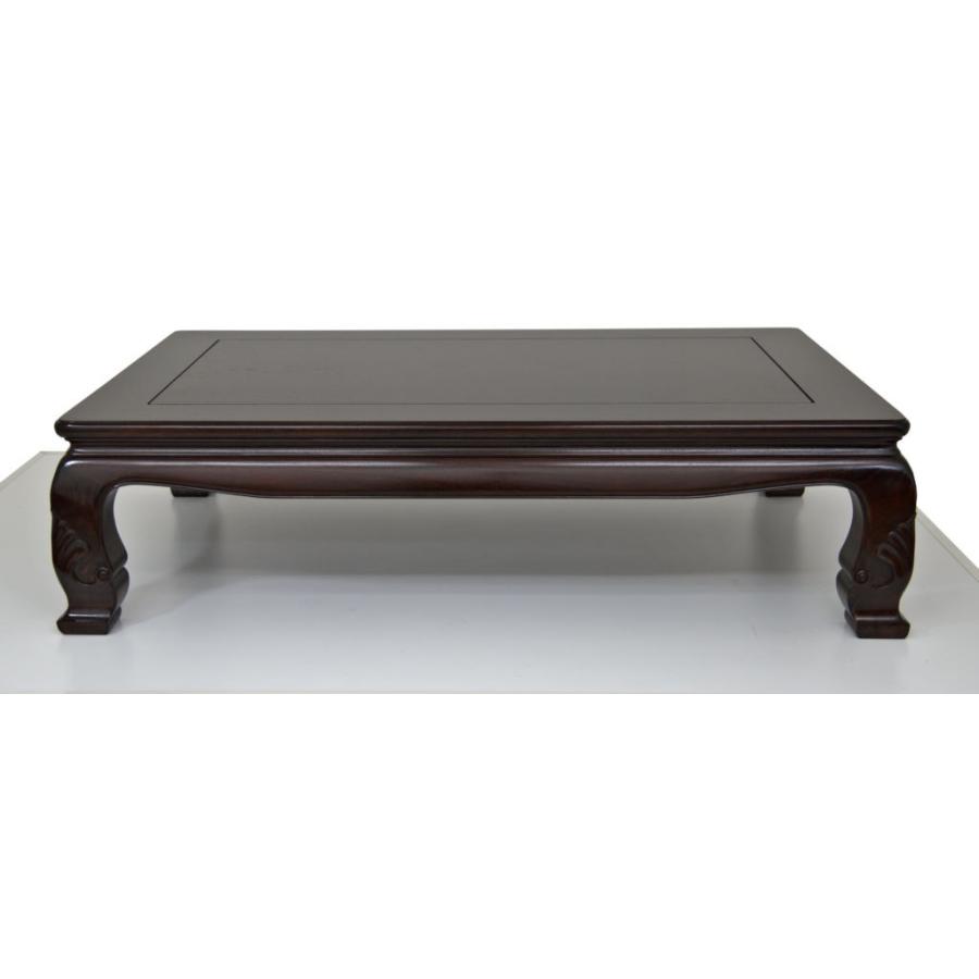 黒檀 座敷机 受注生産品 座敷机 黒檀 4.5尺机 若葉足無地 W135x84xH36 唐木家具 no