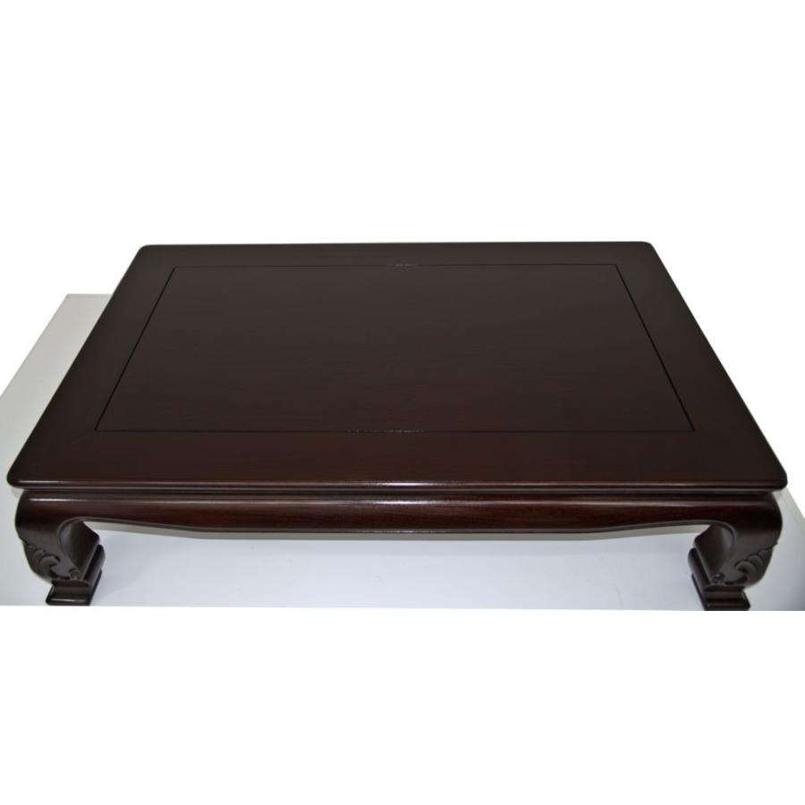 受注生産品 座敷机 黒檀 4.5尺机 若葉足無地 W135x84xH36 唐木家具 no