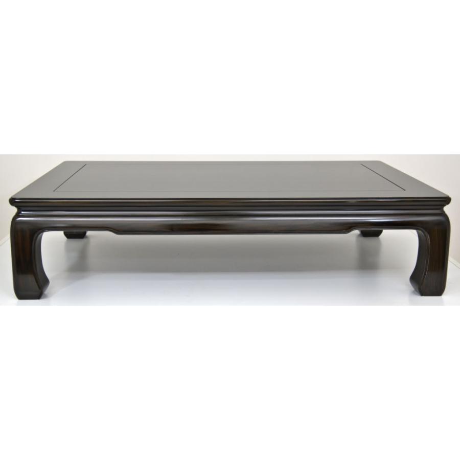 ◆正規品◆受注生産品 座敷机 黒檀 漆仕上げ 5尺 バチ足無地 座卓 唐木 唐木家具 和家具 W150xD90xH36 no.102E-5◆追跡あり◆