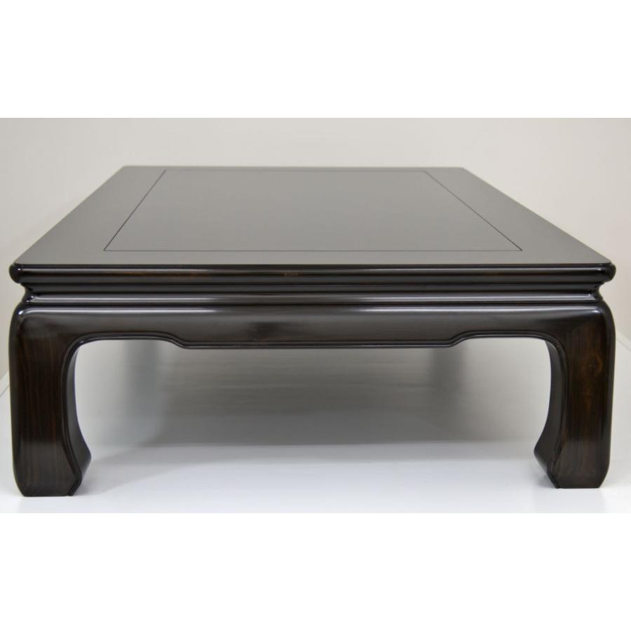 ◆正規品◆受注生産品 座敷机 黒檀 漆仕上げ 5尺 バチ足無地 座卓 唐木 唐木家具 和家具 W150xD90xH36 no.102E-5◆追跡あり◆