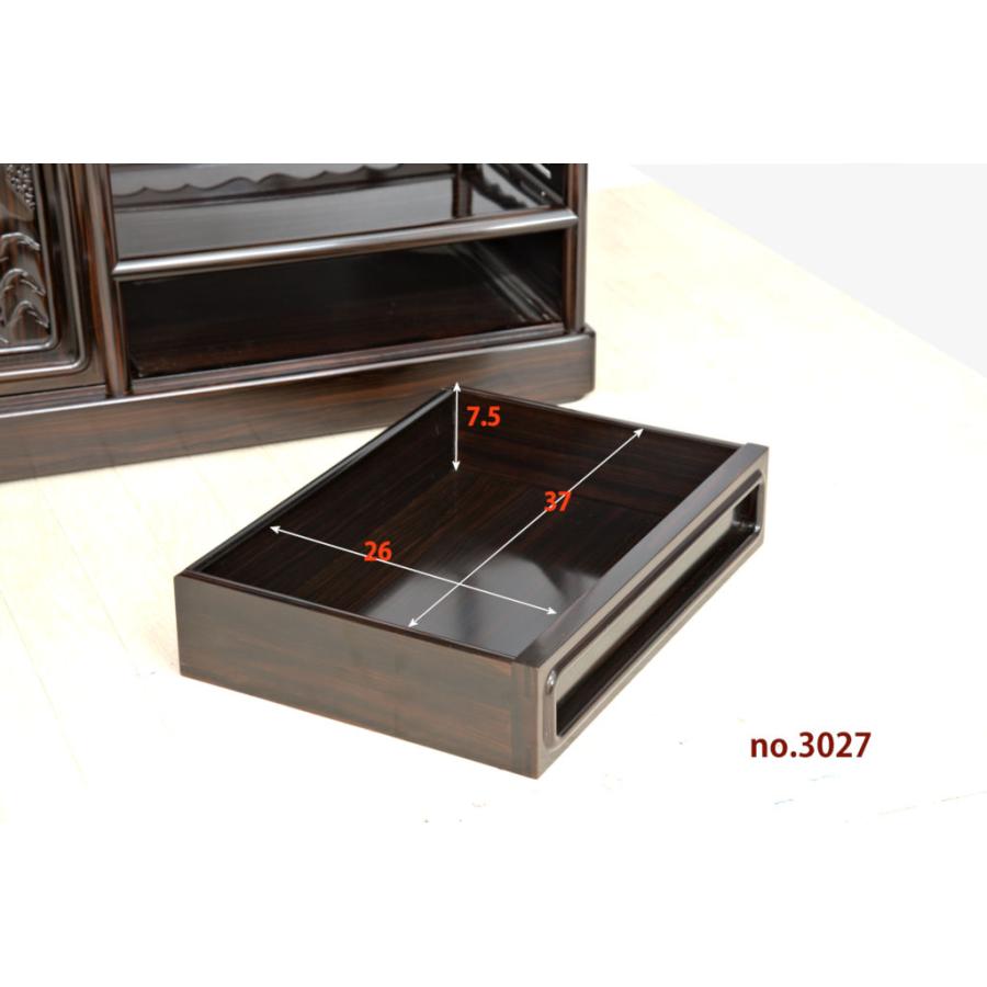 在庫新品 唐木 飾り棚 黒檀 彫り入り 隅丸4枚戸 巾93cm 唐木家具 在庫新品 唐木 飾り棚 黒檀 彫り入り 隅丸4枚戸 巾93cm 唐木家具