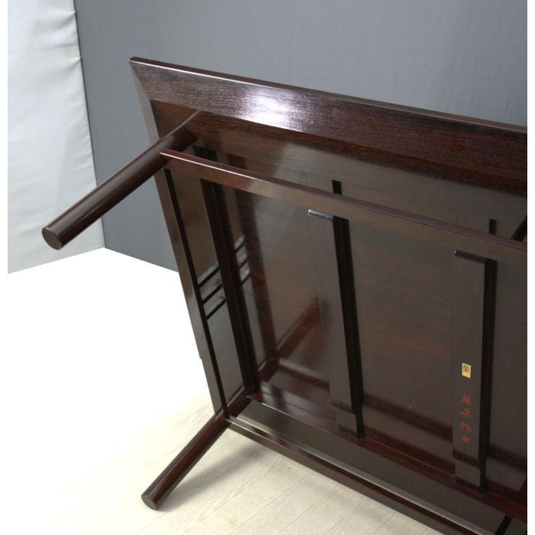 在庫新品 唐木 座敷机 座卓 紫檀 京風 巾150cm 藤原作 大阪唐木指物 