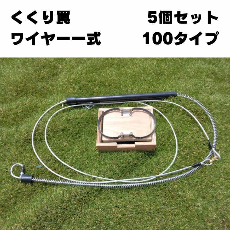 狩猟用罠 速くくりわな（Hスプリング式）100 株式会社ヒラサワ 5個  