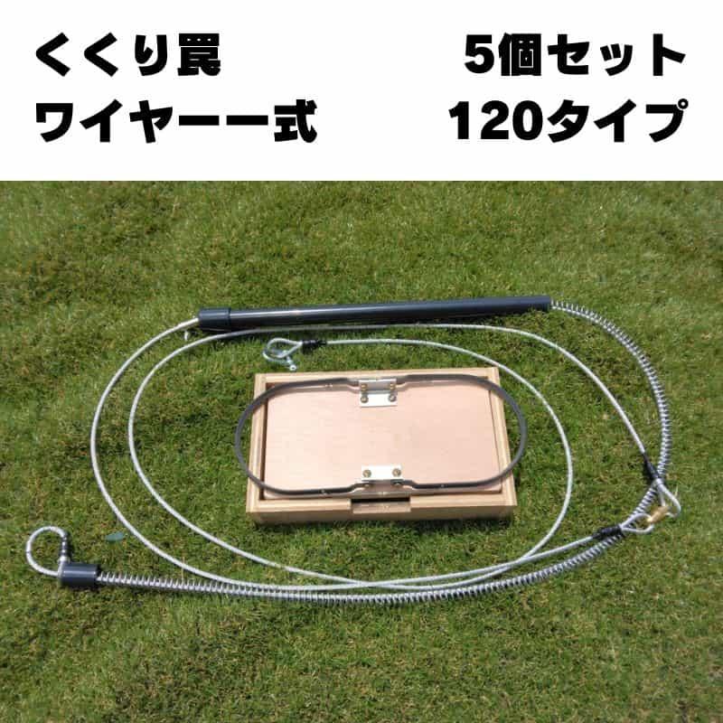狩猟用罠 速くくりわな（Hスプリング式）120 株式会社ヒラサワ 5個  